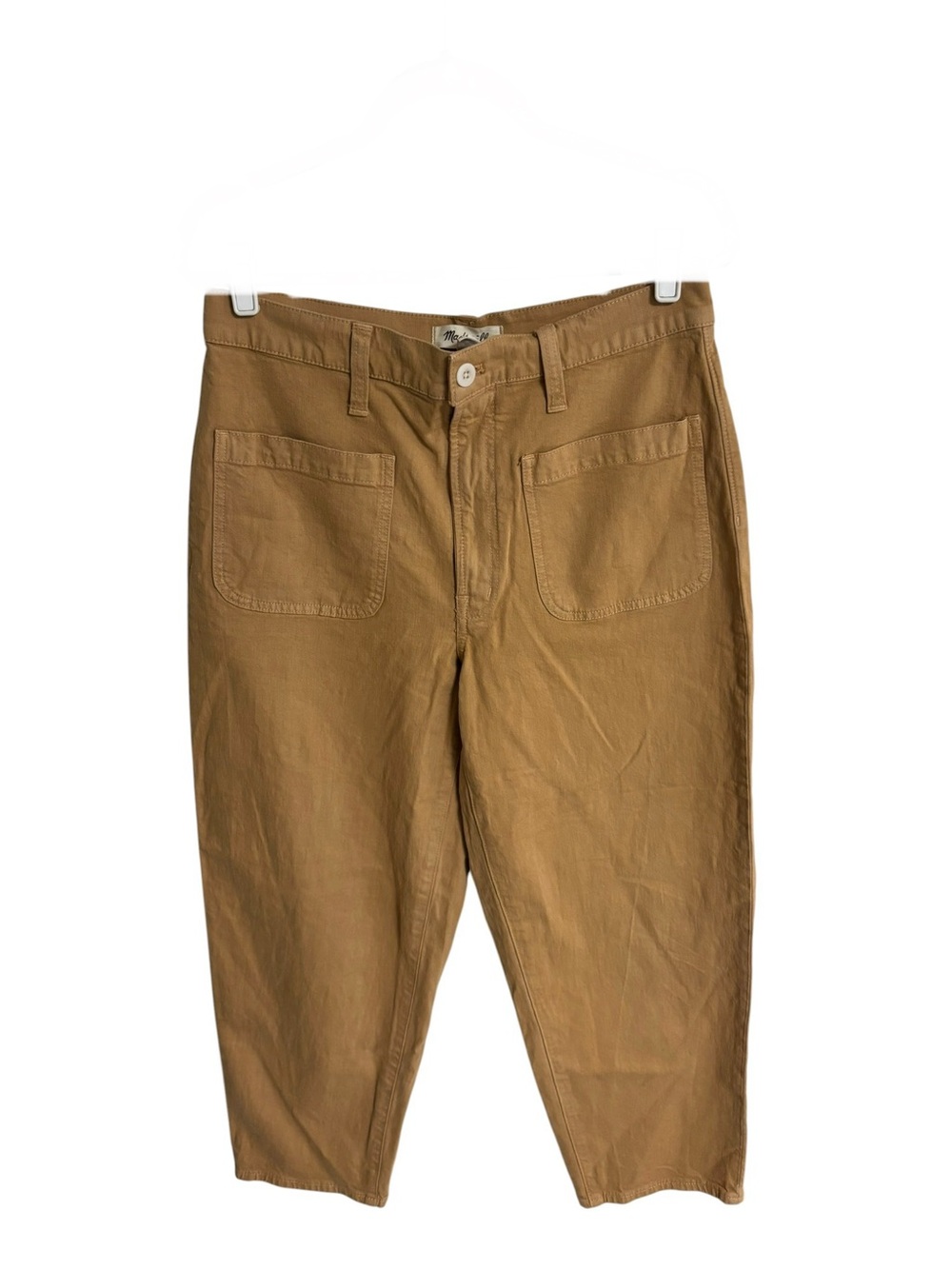 Madewell Emmett 2.0 wide leg crop balloon utility pants patch pockets khaki 30 - Picture 8 of 14